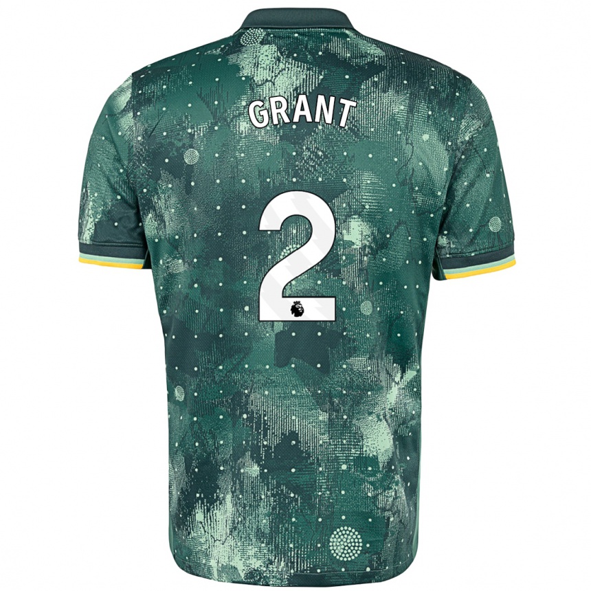 Niño Fútbol Camiseta Charlotte Grant #2 Verde Menta Equipación Tercera 2024/25 Argentina