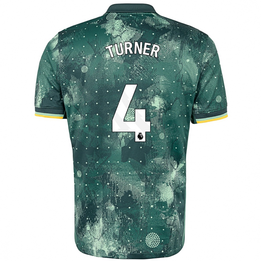 Niño Fútbol Camiseta Amy Turner #4 Verde Menta Equipación Tercera 2024/25 Argentina