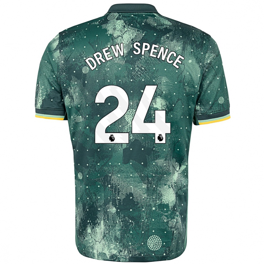 Niño Fútbol Camiseta Drew Spence #24 Verde Menta Equipación Tercera 2024/25 Argentina