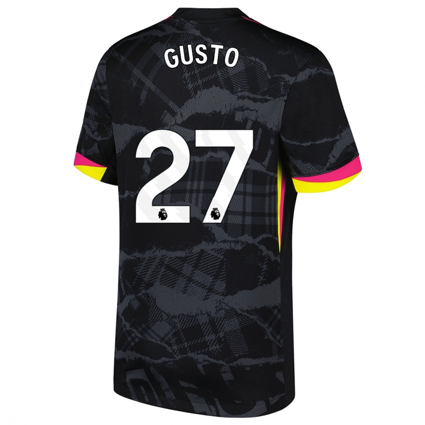 Niño Fútbol Camiseta Malo Gusto #27 Negro Rosa Equipación Tercera 2024/25 Argentina