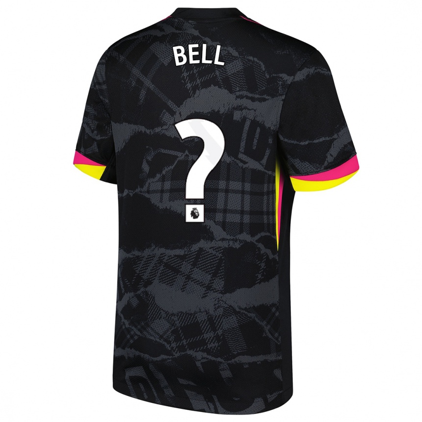 Niño Fútbol Camiseta Toby Bell #0 Negro Rosa Equipación Tercera 2024/25 Argentina