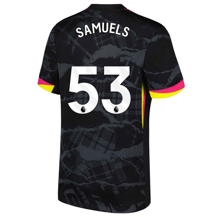 Niño Fútbol Camiseta Ishé Samuels-Smith #53 Negro Rosa Equipación Tercera 2024/25 Argentina