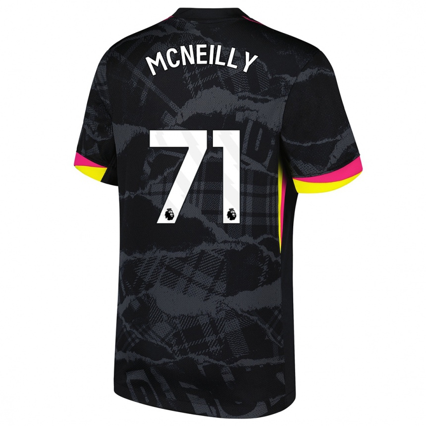 Niño Fútbol Camiseta Donnell Mcneilly #71 Negro Rosa Equipación Tercera 2024/25 Argentina