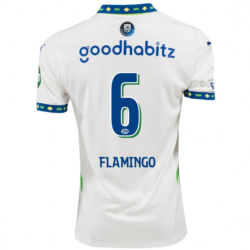 Niño Fútbol Camiseta Ryan Flamingo #6 Blanco Azul Oscuro Equipación Tercera 2024/25 Argentina