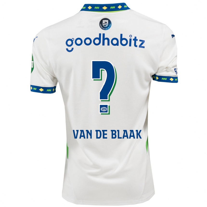 Niño Fútbol Camiseta Emmanuel Van De Blaak #0 Blanco Azul Oscuro Equipación Tercera 2024/25 Argentina