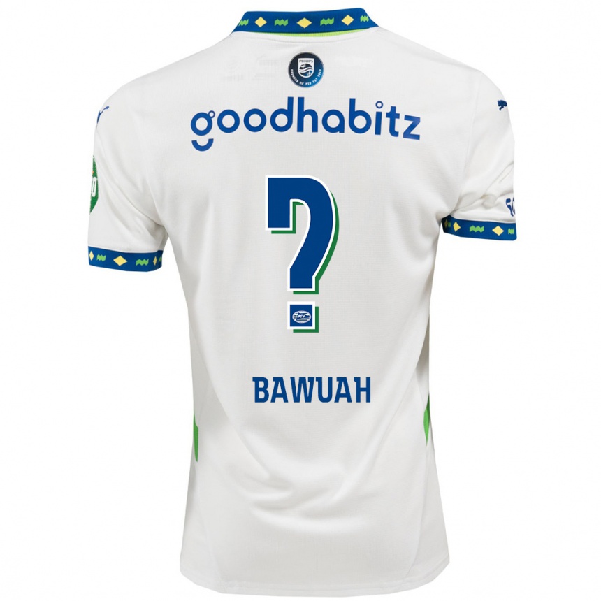 Niño Fútbol Camiseta Jordy Bawuah #0 Blanco Azul Oscuro Equipación Tercera 2024/25 Argentina