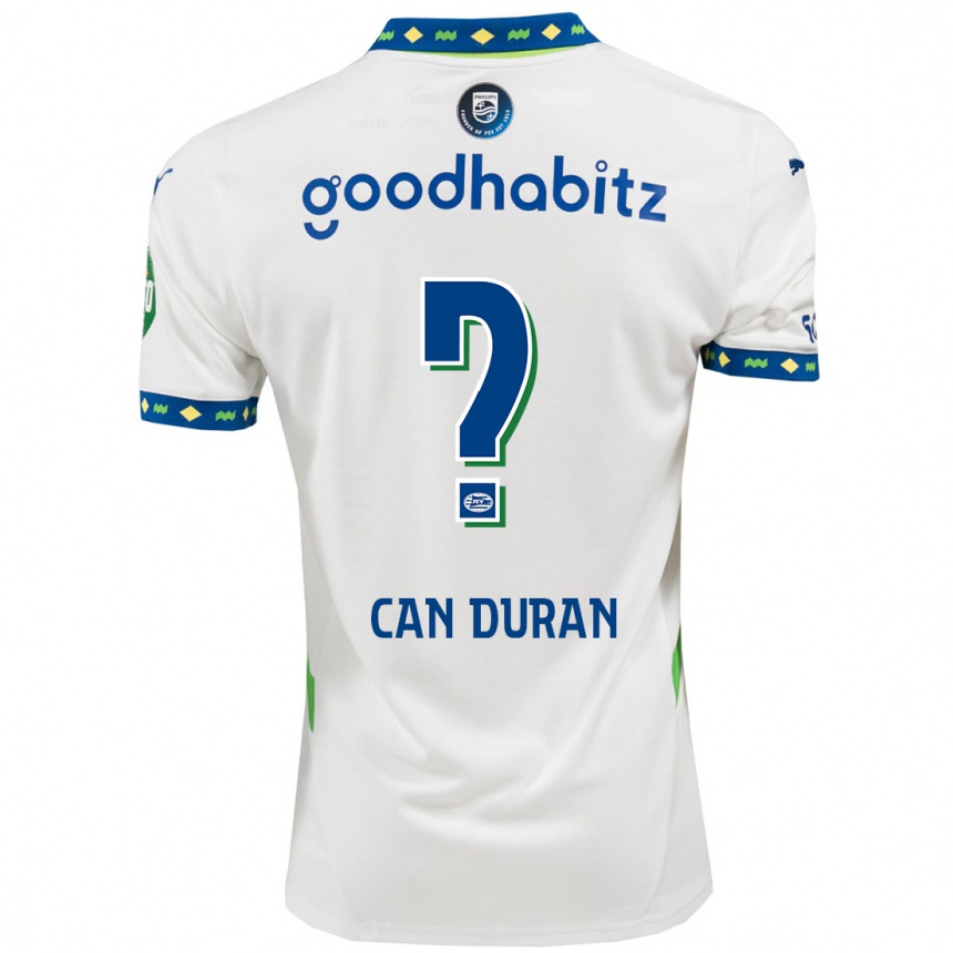 Niño Fútbol Camiseta Emre Can Duran #0 Blanco Azul Oscuro Equipación Tercera 2024/25 Argentina