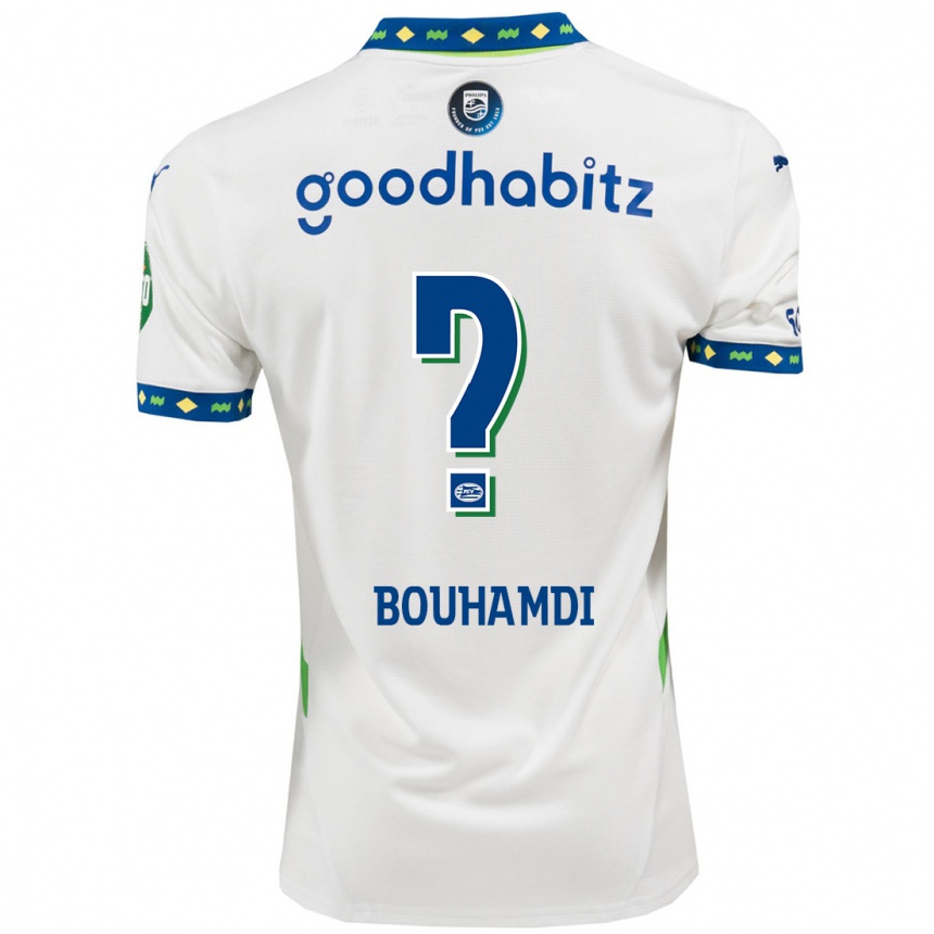 Niño Fútbol Camiseta Amir Bouhamdi #0 Blanco Azul Oscuro Equipación Tercera 2024/25 Argentina