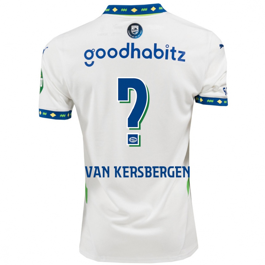 Niño Fútbol Camiseta Sander Van Kersbergen #0 Blanco Azul Oscuro Equipación Tercera 2024/25 Argentina