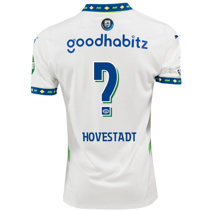 Niño Fútbol Camiseta Mike Hovestadt #0 Blanco Azul Oscuro Equipación Tercera 2024/25 Argentina