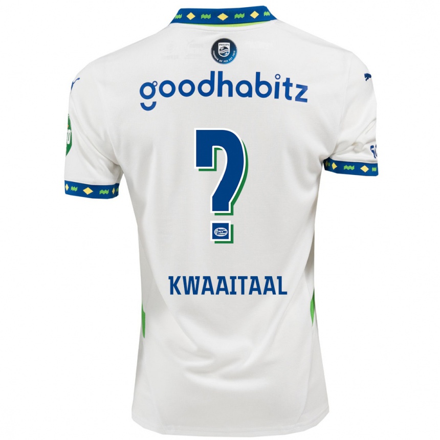 Niño Fútbol Camiseta Julian Kwaaitaal #0 Blanco Azul Oscuro Equipación Tercera 2024/25 Argentina