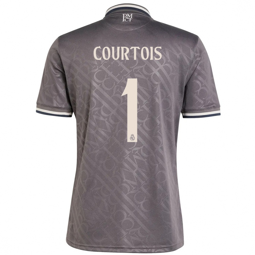 Niño Fútbol Camiseta Thibaut Courtois #1 Carbón Equipación Tercera 2024/25 Argentina