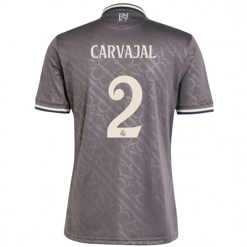 Niño Fútbol Camiseta Daniel Carvajal #2 Carbón Equipación Tercera 2024/25 Argentina