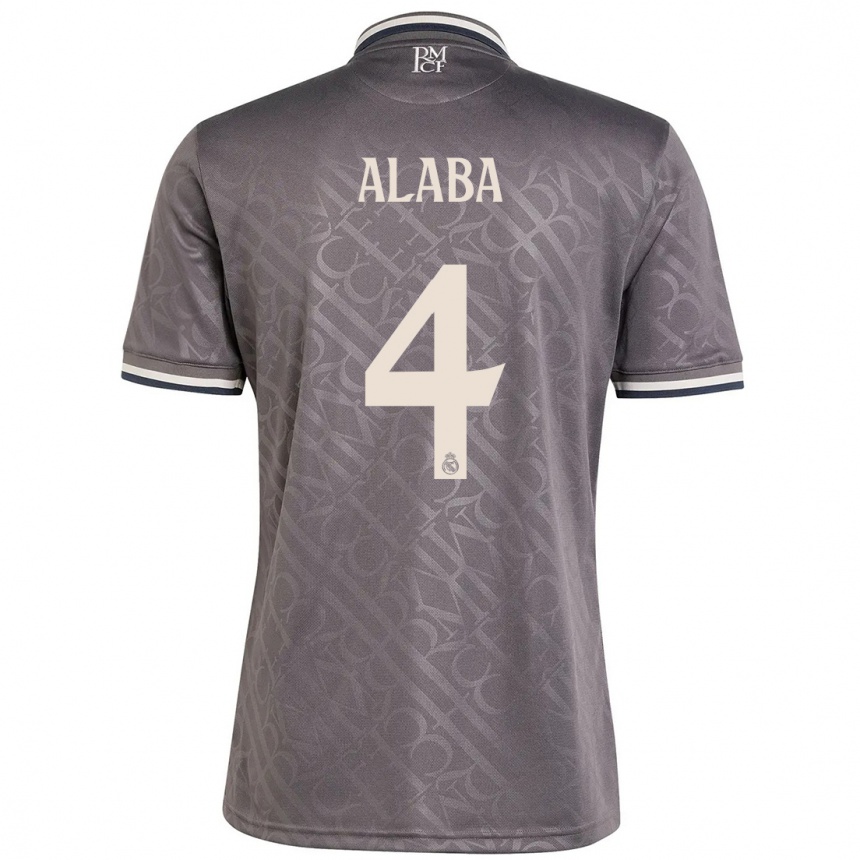 Niño Fútbol Camiseta David Alaba #4 Carbón Equipación Tercera 2024/25 Argentina