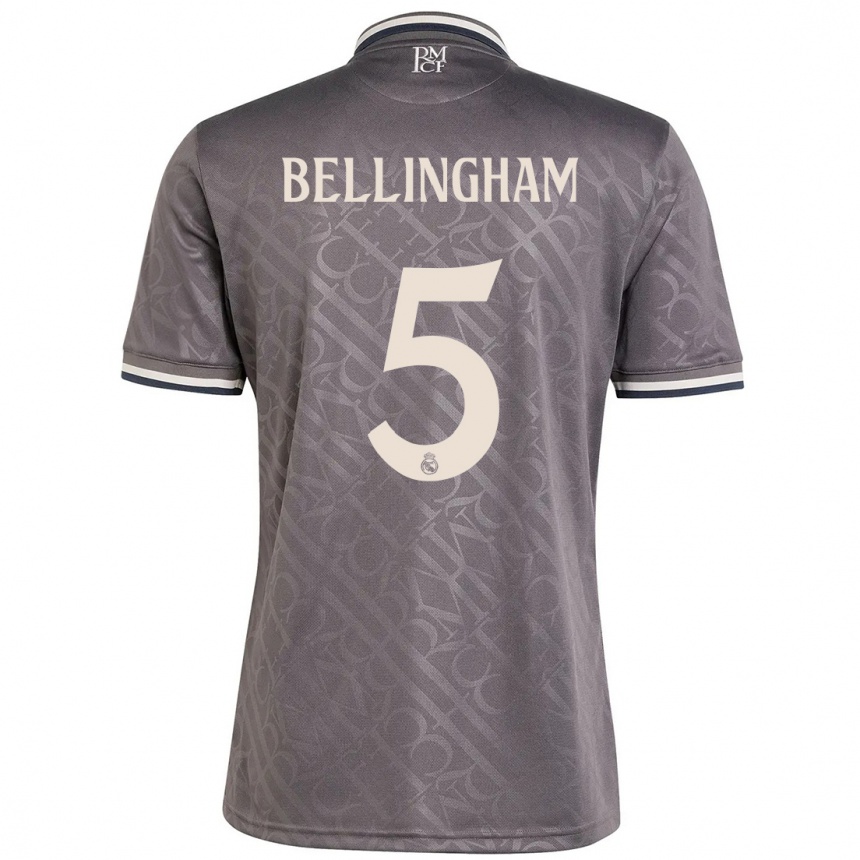 Niño Fútbol Camiseta Jude Bellingham #5 Carbón Equipación Tercera 2024/25 Argentina