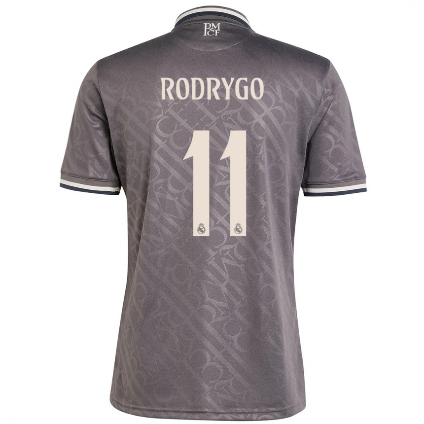 Niño Fútbol Camiseta Rodrygo #11 Carbón Equipación Tercera 2024/25 Argentina