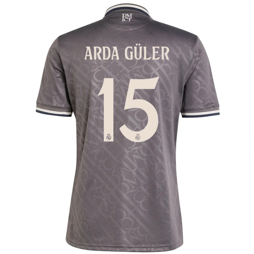 Niño Fútbol Camiseta Arda Güler #15 Carbón Equipación Tercera 2024/25 Argentina