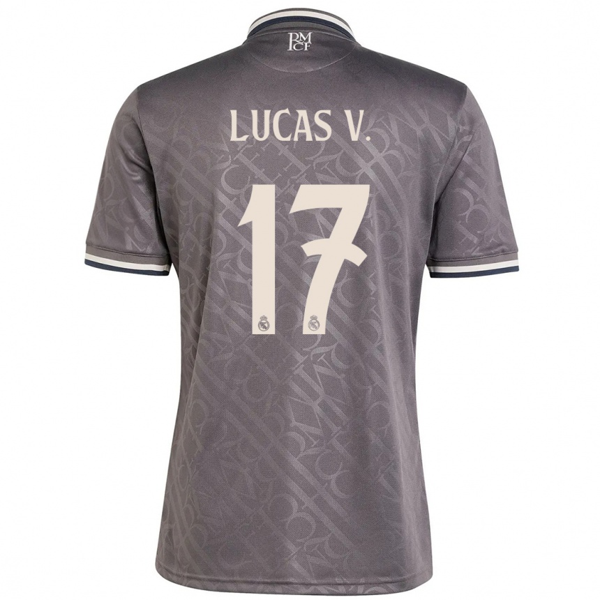 Niño Fútbol Camiseta Lucas Vazquez #17 Carbón Equipación Tercera 2024/25 Argentina