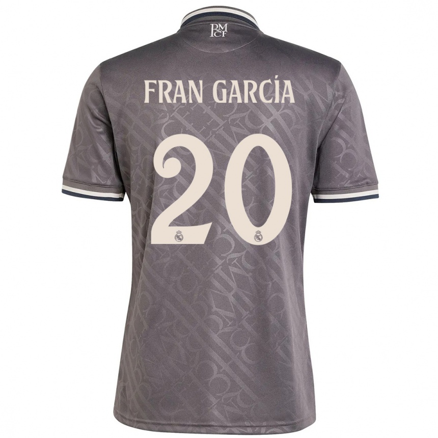 Niño Fútbol Camiseta Fran García #20 Carbón Equipación Tercera 2024/25 Argentina