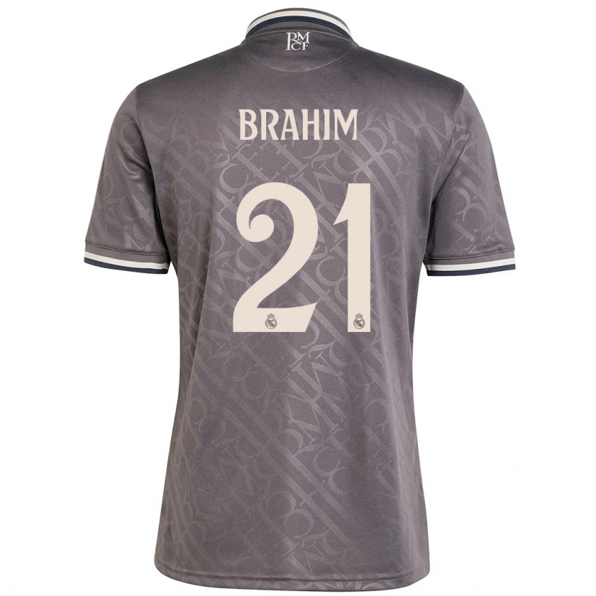 Niño Fútbol Camiseta Brahim Diaz #21 Carbón Equipación Tercera 2024/25 Argentina