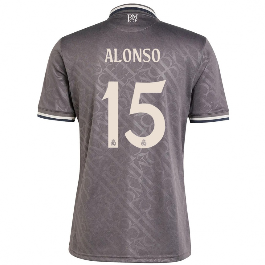 Niño Fútbol Camiseta Borja Alonso #15 Carbón Equipación Tercera 2024/25 Argentina