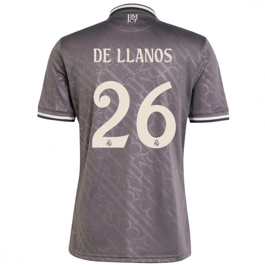 Niño Fútbol Camiseta Hugo De Llanos #26 Carbón Equipación Tercera 2024/25 Argentina