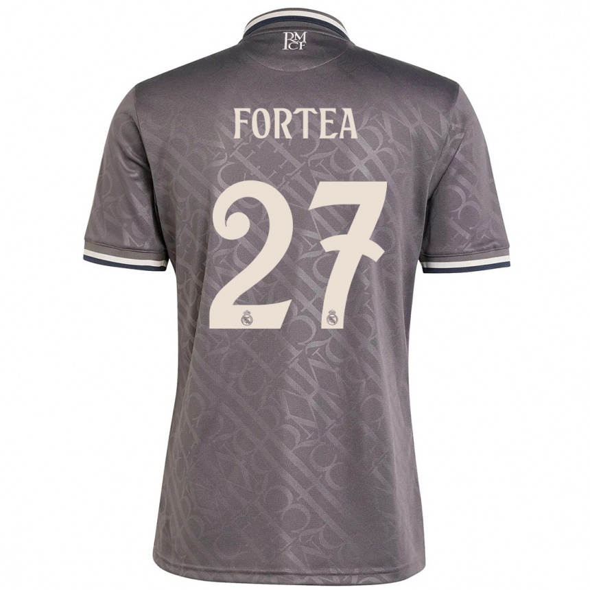 Niño Fútbol Camiseta Jesús Fortea #27 Carbón Equipación Tercera 2024/25 Argentina