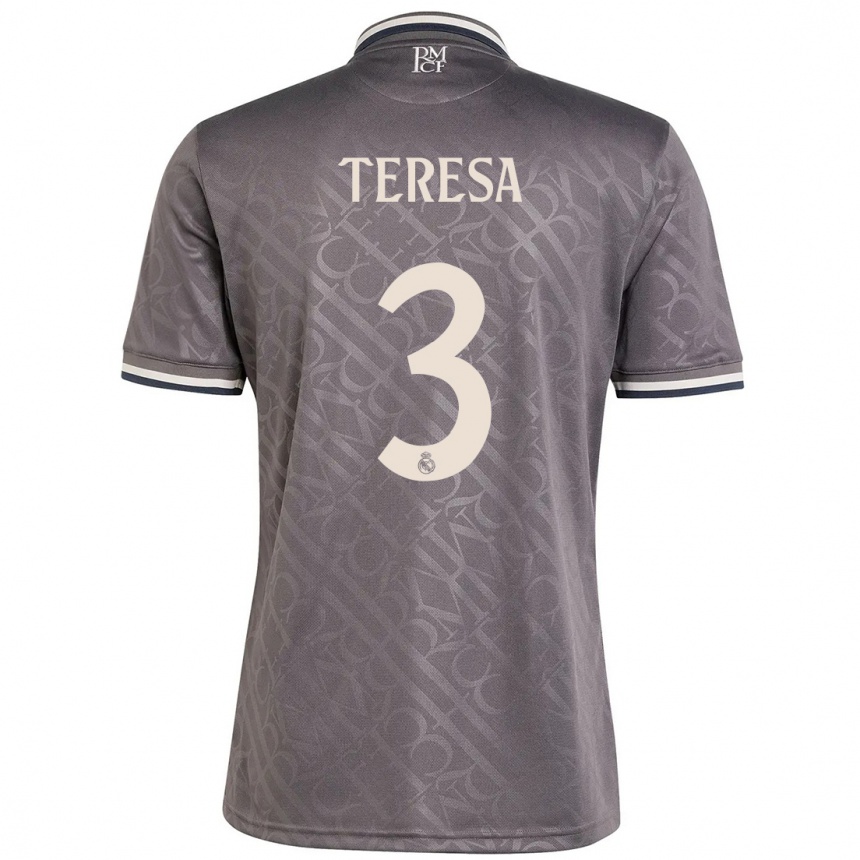 Niño Fútbol Camiseta Teresa Abelleira #3 Carbón Equipación Tercera 2024/25 Argentina