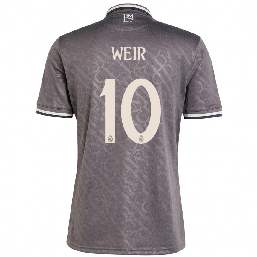 Niño Fútbol Camiseta Caroline Weir #10 Carbón Equipación Tercera 2024/25 Argentina