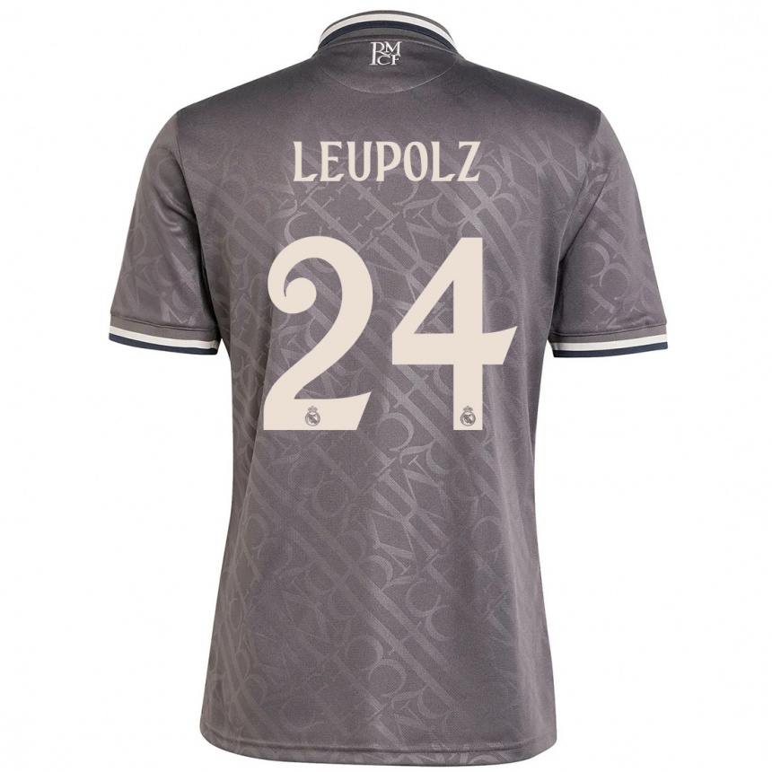 Niño Fútbol Camiseta Melanie Leupolz #24 Carbón Equipación Tercera 2024/25 Argentina