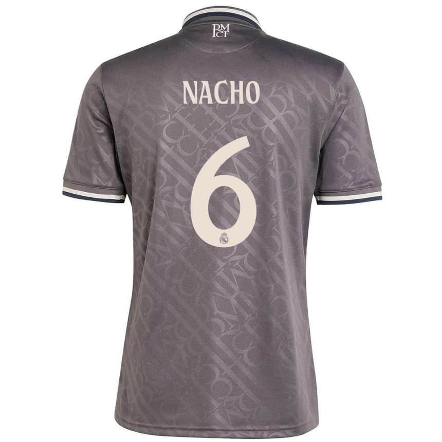 Niño Fútbol Camiseta Nacho Fernandez #6 Carbón Equipación Tercera 2024/25 Argentina