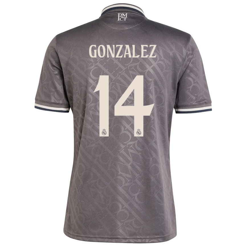 Niño Fútbol Camiseta David González #14 Carbón Equipación Tercera 2024/25 Argentina