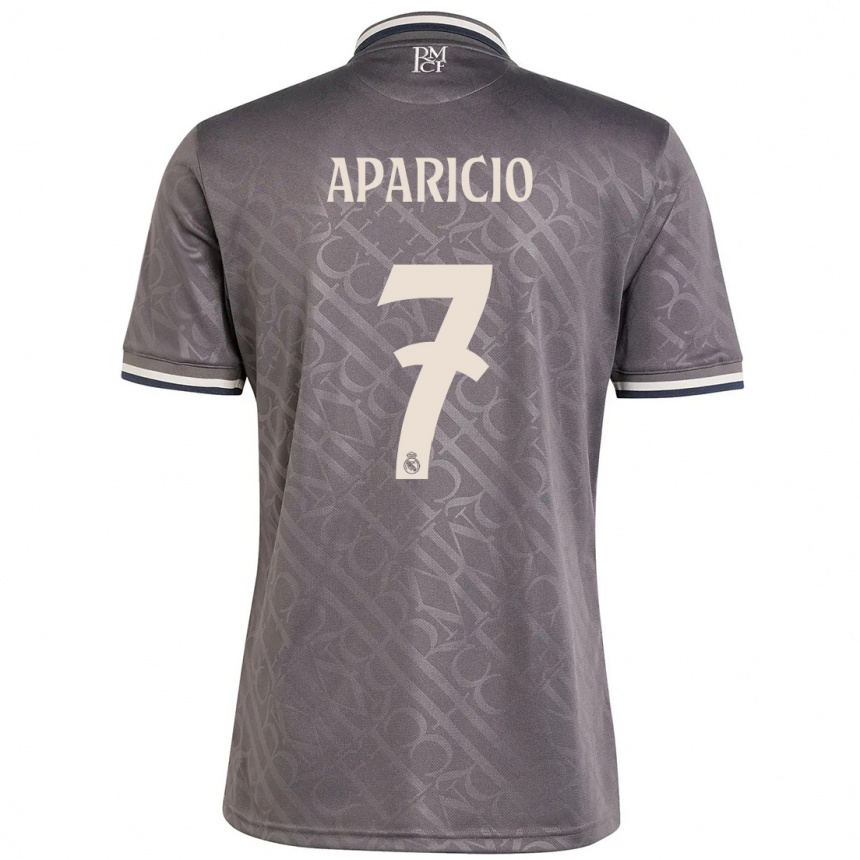 Niño Fútbol Camiseta Esteban Aparicio #7 Carbón Equipación Tercera 2024/25 Argentina