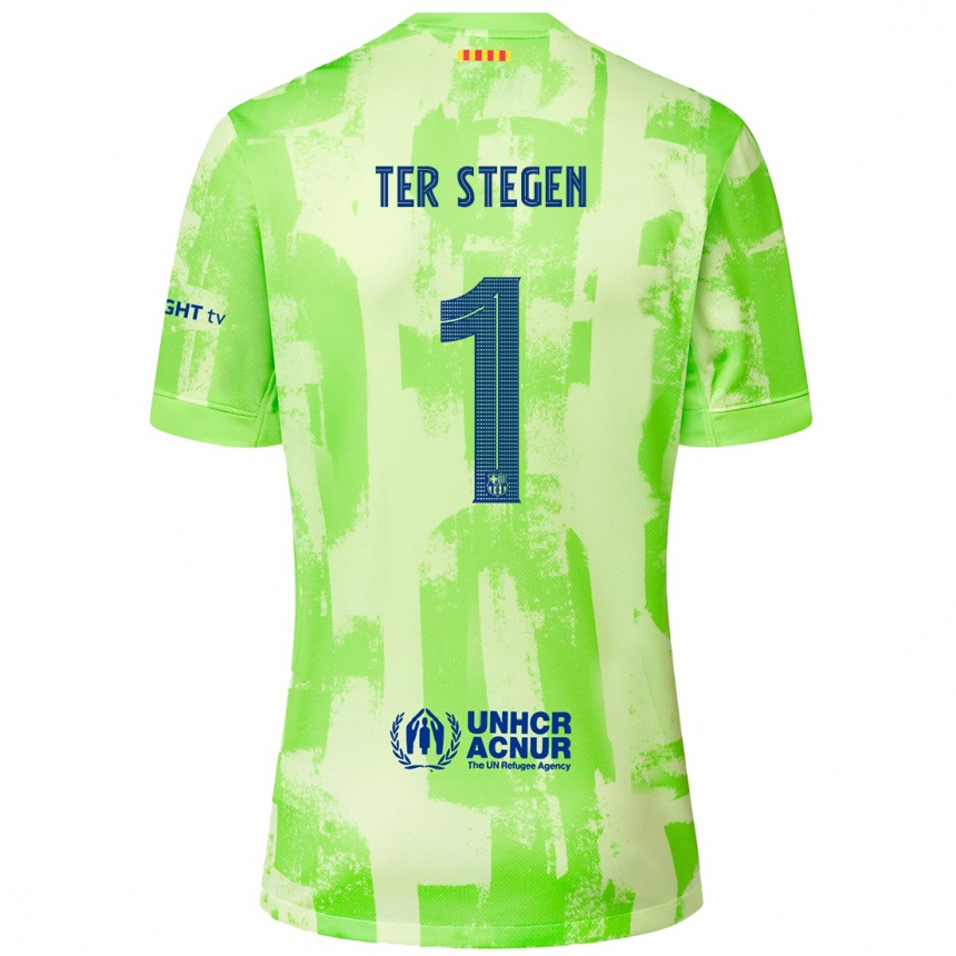 Niño Fútbol Camiseta Marc-Andre Ter Stegen #1 Lima Equipación Tercera 2024/25 Argentina