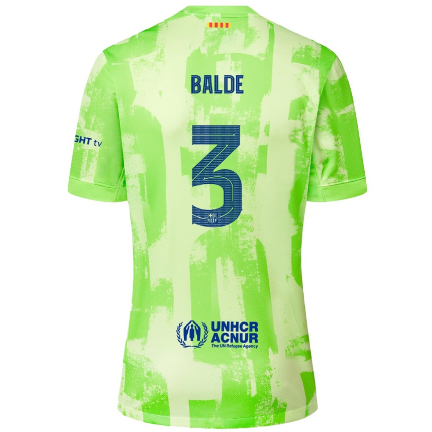 Niño Fútbol Camiseta Alejandro Balde #3 Lima Equipación Tercera 2024/25 Argentina