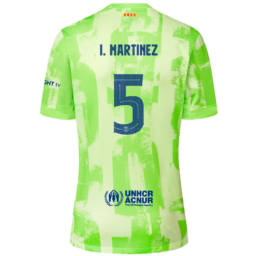 Niño Fútbol Camiseta Iñigo Martínez #5 Lima Equipación Tercera 2024/25 Argentina