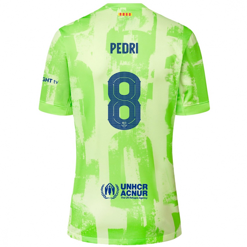 Niño Fútbol Camiseta Pedri #8 Lima Equipación Tercera 2024/25 Argentina