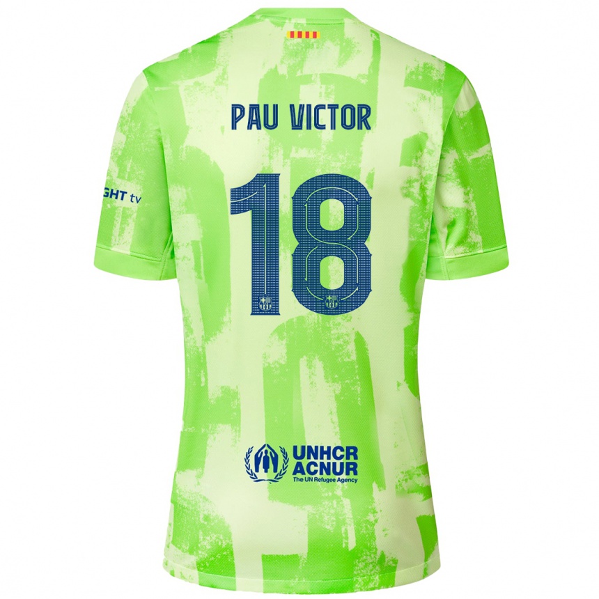 Niño Fútbol Camiseta Pau Víctor #18 Lima Equipación Tercera 2024/25 Argentina