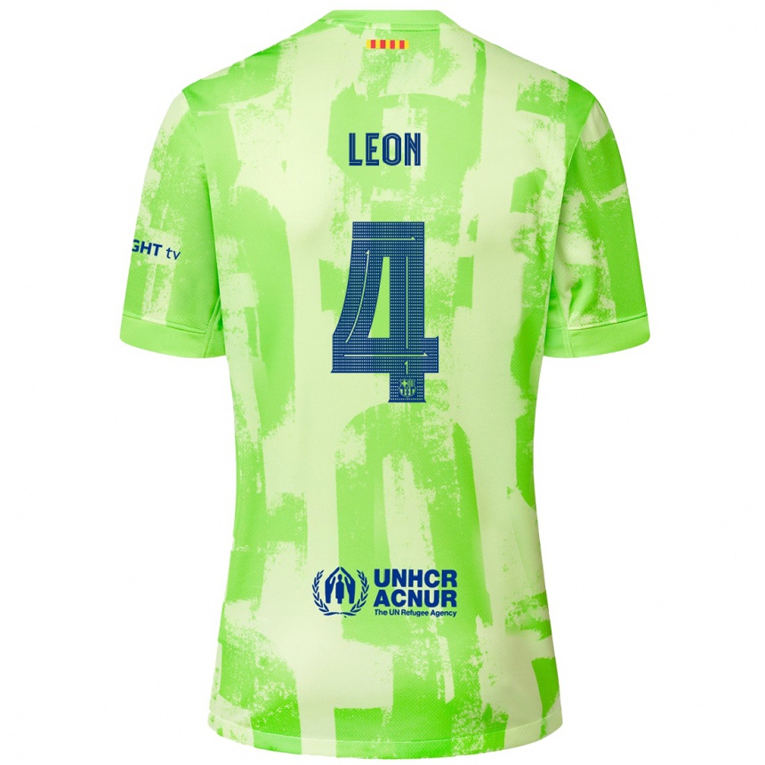 Niño Fútbol Camiseta Maria Pilar Leon #4 Lima Equipación Tercera 2024/25 Argentina