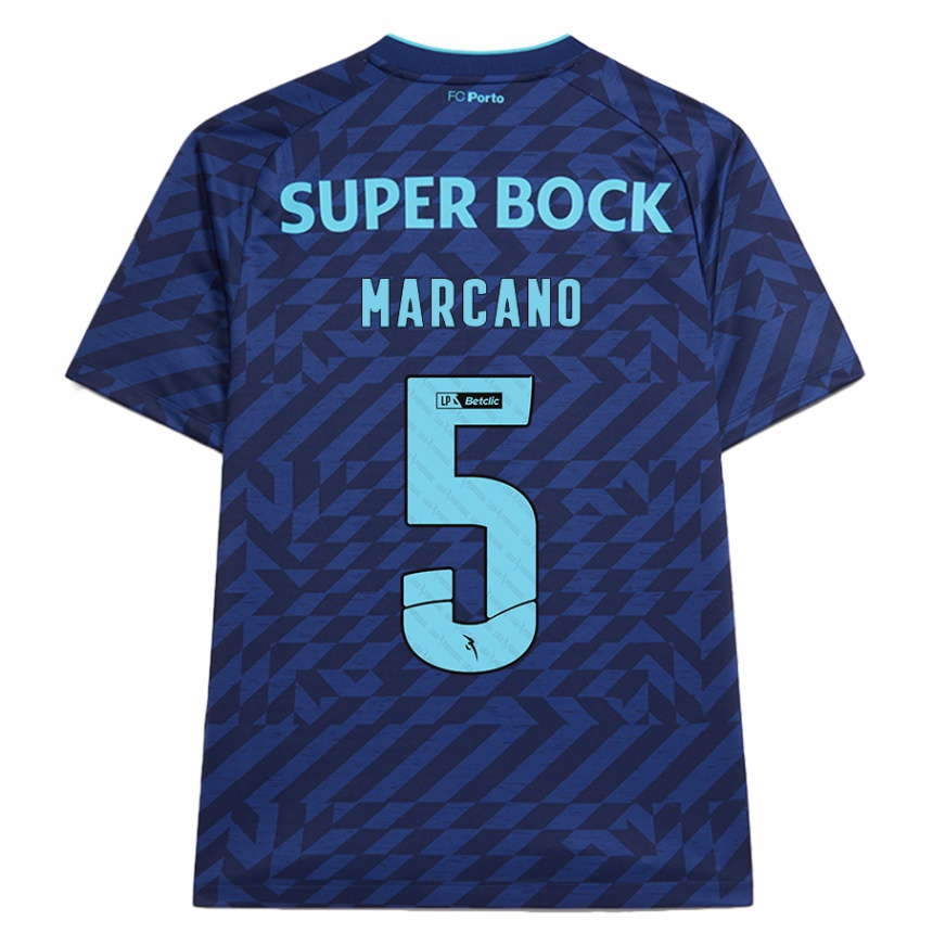 Niño Fútbol Camiseta Iván Marcano #5 Azul Marino Equipación Tercera 2024/25 Argentina