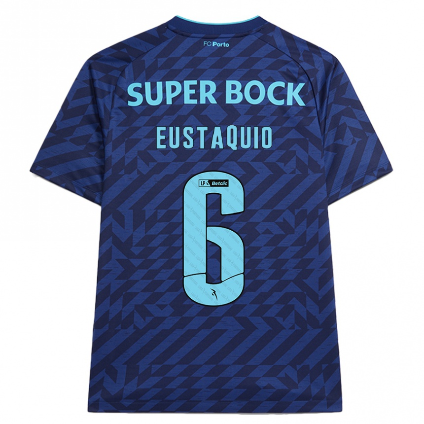 Niño Fútbol Camiseta Stephen Eustaquio #6 Azul Marino Equipación Tercera 2024/25 Argentina