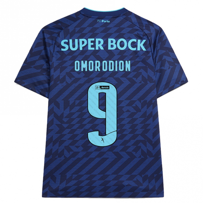 Niño Fútbol Camiseta Samu Omorodion #9 Azul Marino Equipación Tercera 2024/25 Argentina