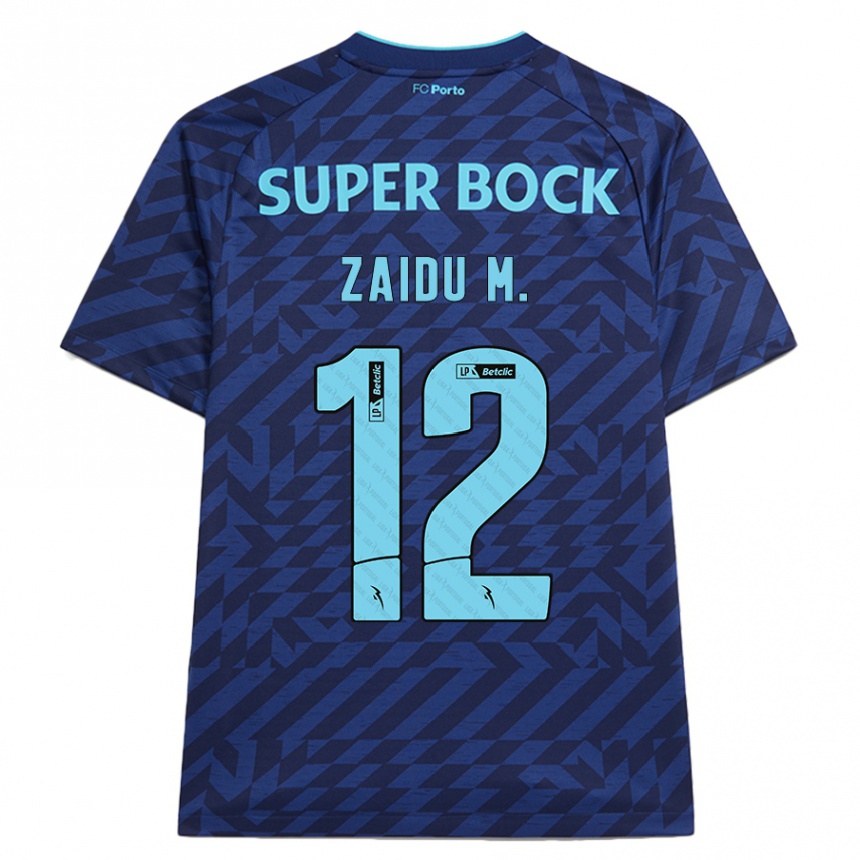 Niño Fútbol Camiseta Zaidu #12 Azul Marino Equipación Tercera 2024/25 Argentina