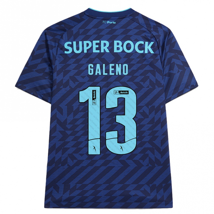 Niño Fútbol Camiseta Galeno #13 Azul Marino Equipación Tercera 2024/25 Argentina