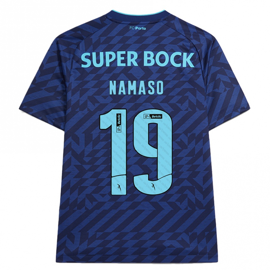 Niño Fútbol Camiseta Danny Namaso #19 Azul Marino Equipación Tercera 2024/25 Argentina