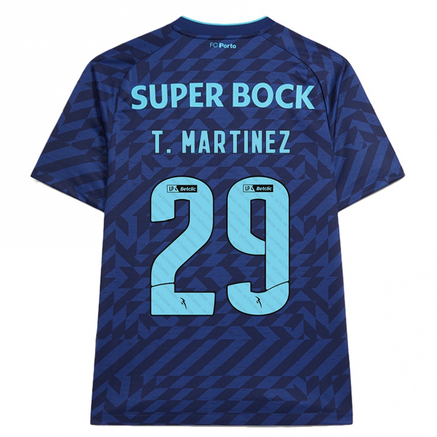 Niño Fútbol Camiseta Toni Martínez #29 Azul Marino Equipación Tercera 2024/25 Argentina