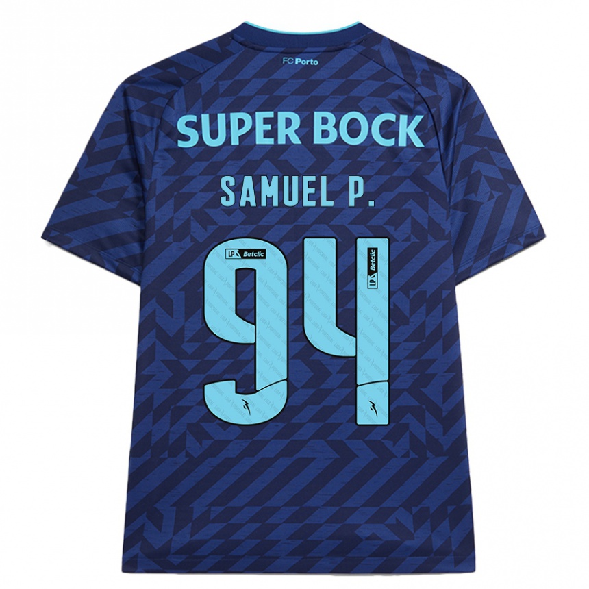 Niño Fútbol Camiseta Samuel Portugal #94 Azul Marino Equipación Tercera 2024/25 Argentina