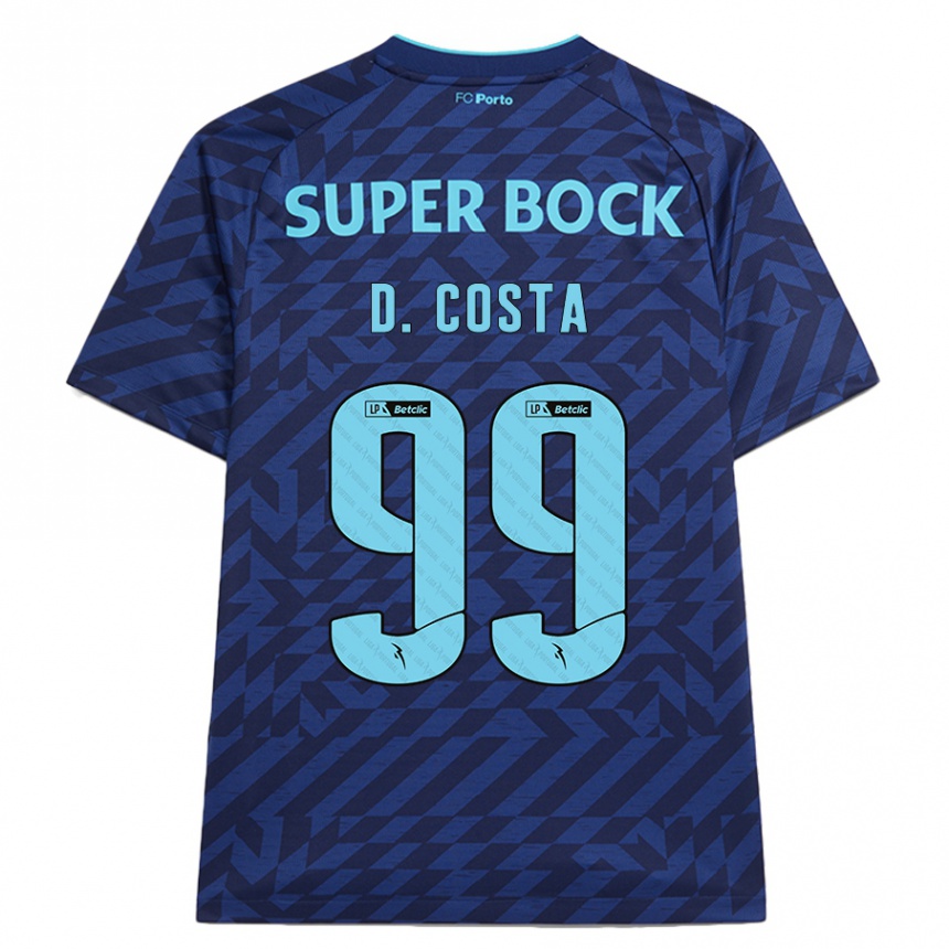 Niño Fútbol Camiseta Diogo Costa #99 Azul Marino Equipación Tercera 2024/25 Argentina