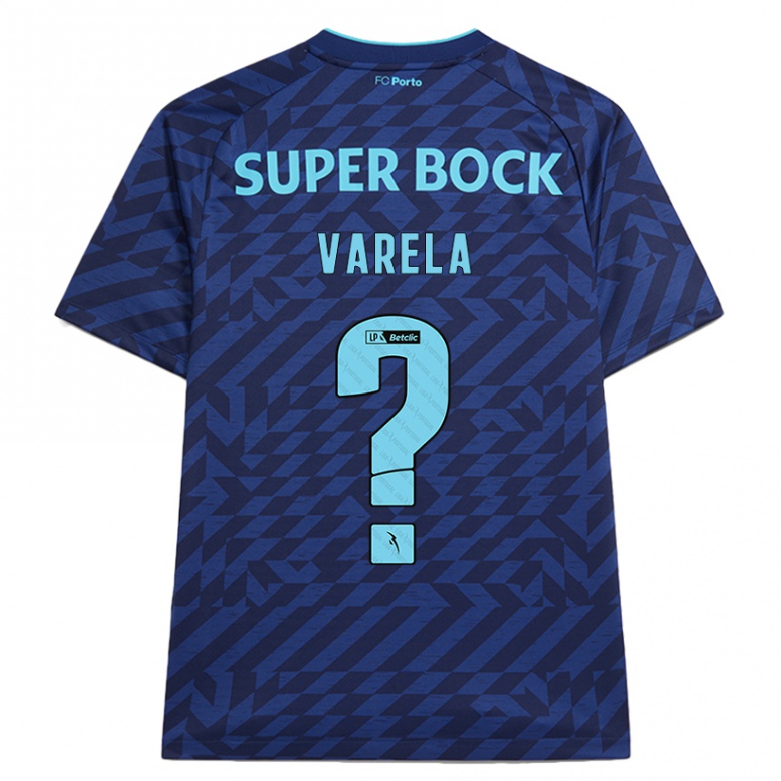 Niño Fútbol Camiseta Cardoso Varela #0 Azul Marino Equipación Tercera 2024/25 Argentina