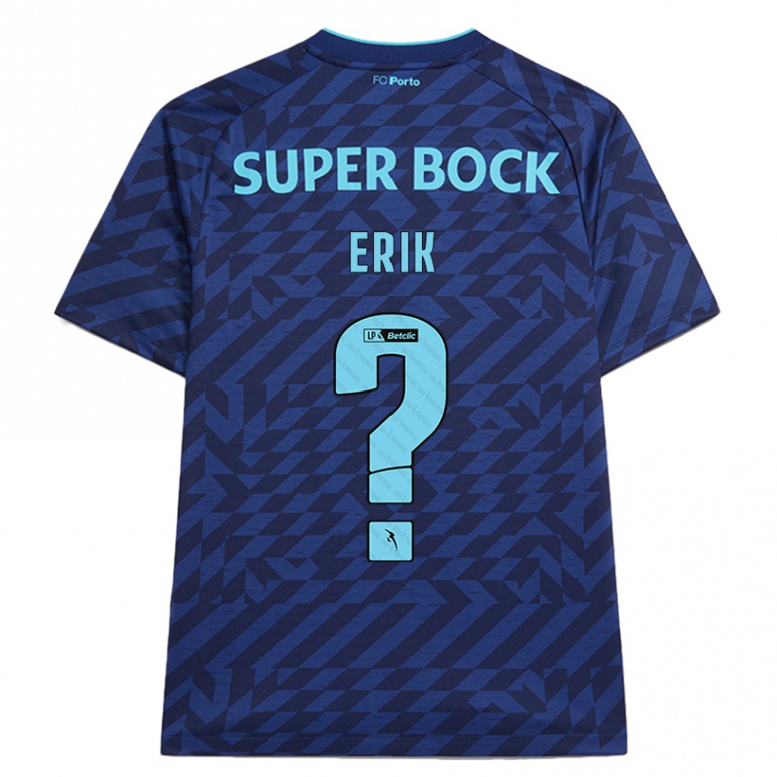 Niño Fútbol Camiseta Erik #0 Azul Marino Equipación Tercera 2024/25 Argentina